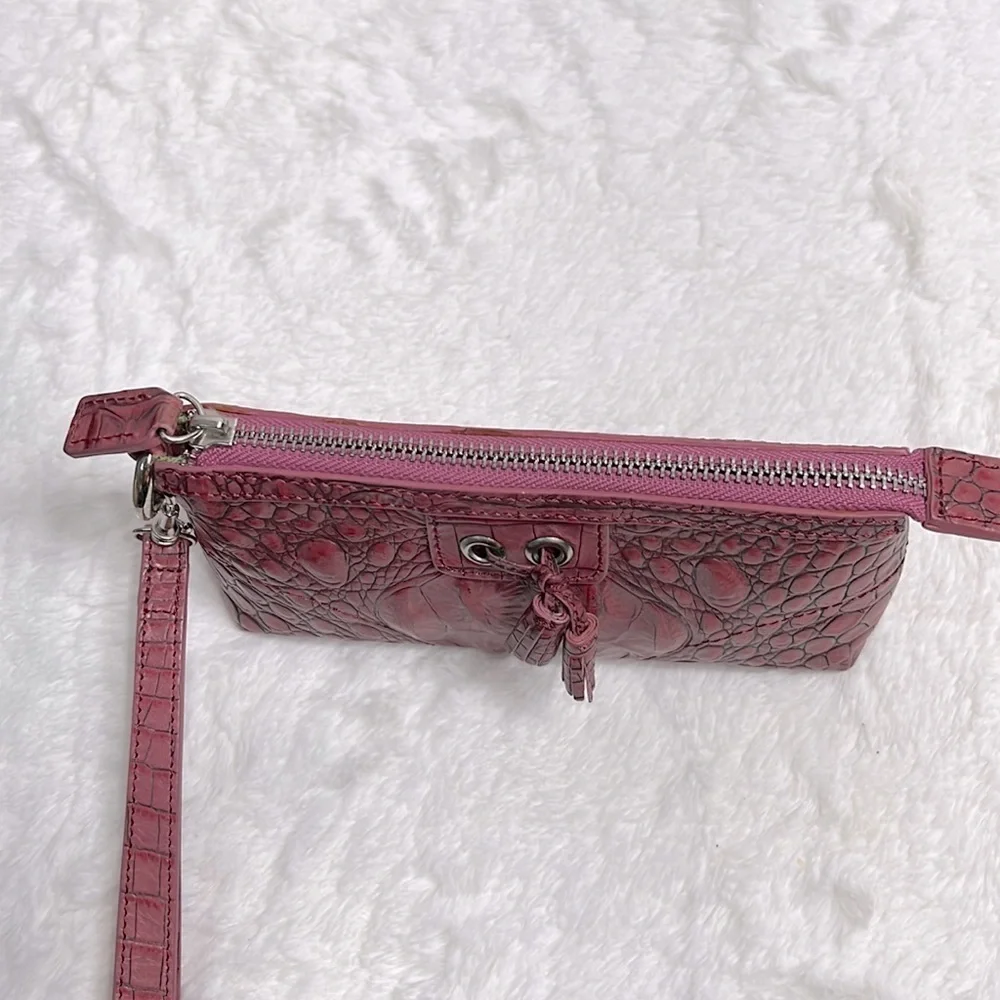 Isabella Fiore Pink Embossed Wristlet
